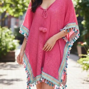 Velzera lace tasseled colorful kimono os